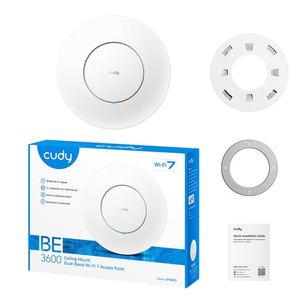 Cudy AP3600 trådlös accesspunkt 3570 Mbit/s Vit