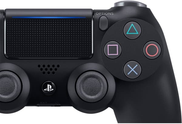Sonyn langaton PlayStation 4 -ohjain Dualshockilla, musta
