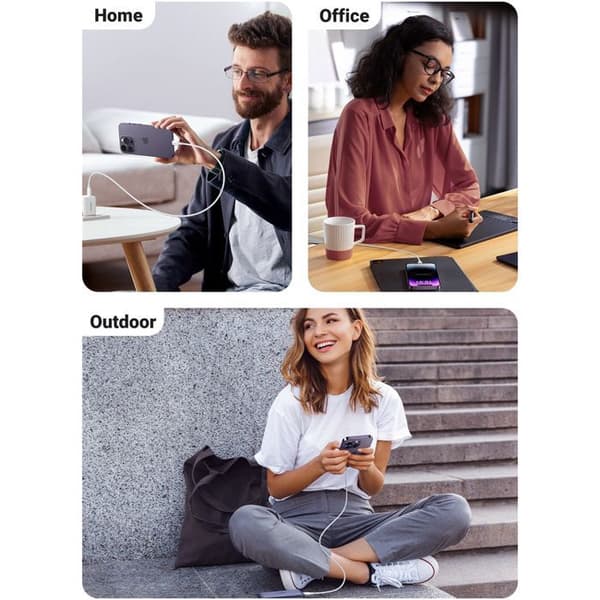 Lightning-kabel - UGREEN - Silikone - USB-C - 1 m - Hvid