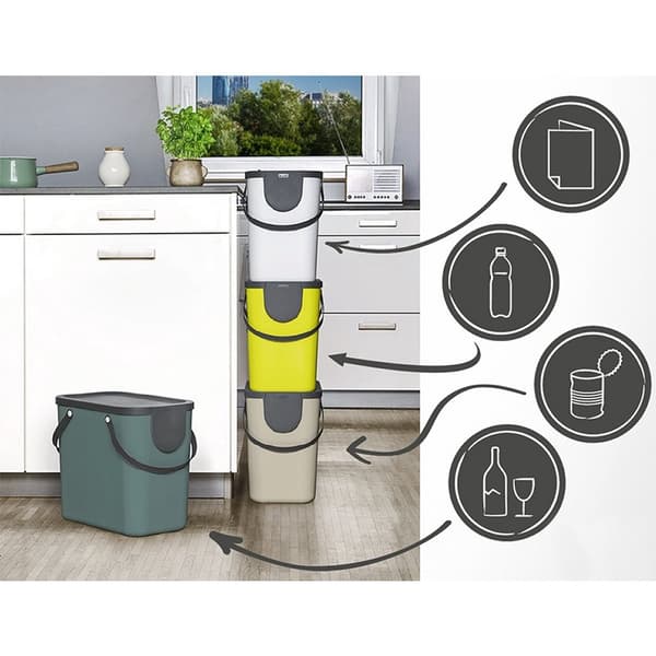 Rotho Albula Avfallsseparator 25L Cappuccino