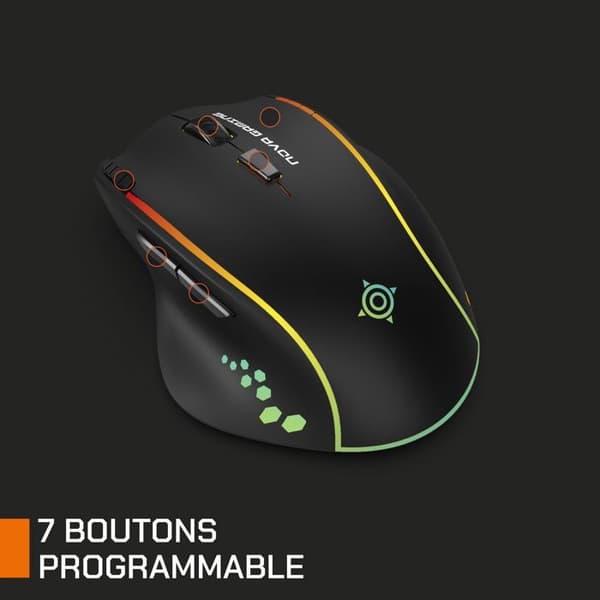 Gamingmus - Trådløs - Nova Gaming - Persee - Sort