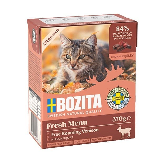 BOZITA Fresh Menu Steriliseret Vildt - vådfoder til katte - 370 g