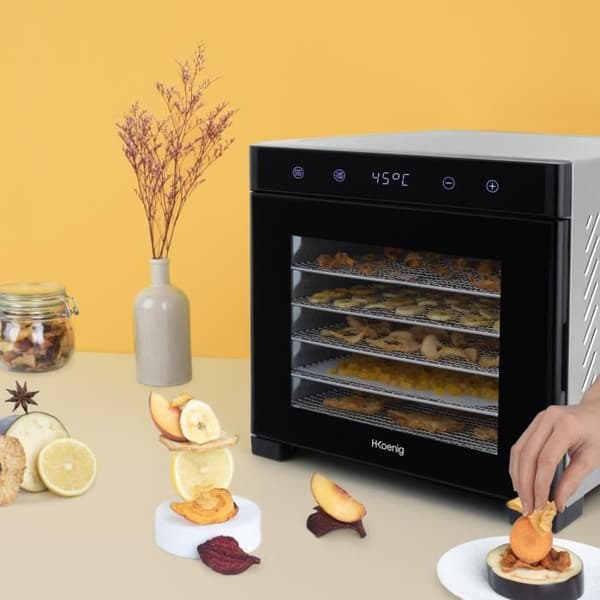 Madtørrer - HKoeNIG - DSY900 - Timer - Variabel temperatur - Effekt 650 W
