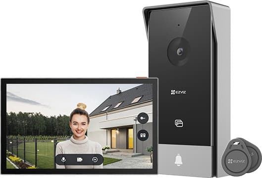 EZVIZ HP5 videointercomsystem 17,8 cm (7 tum) Svart, Silver