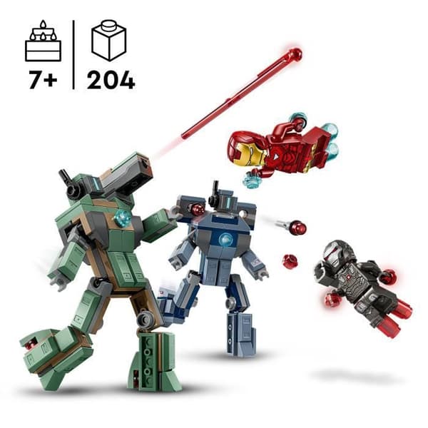 LEGO | Marvel 76320 Iron Man og War Machine vs. Hammers droner - Legetøj til 7-årige