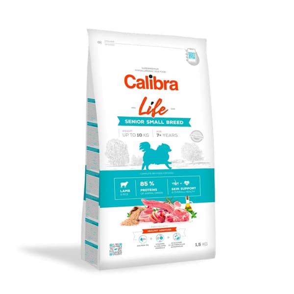 CALIBRA Dog Life Senior Small Breed Lamb - tørfoder til hunde - 1,5 kg