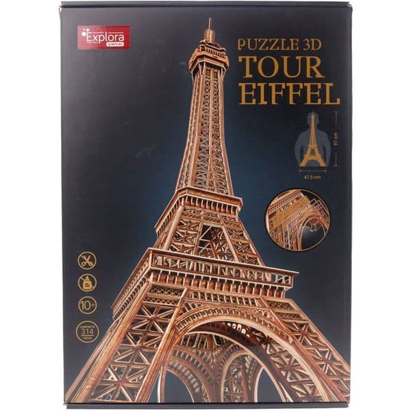 3D-pussel - Eiffeltornet - EXPLORA - 540041 - 314 bitar - Nivå 10 - Modellbyggset - Ålder 10+