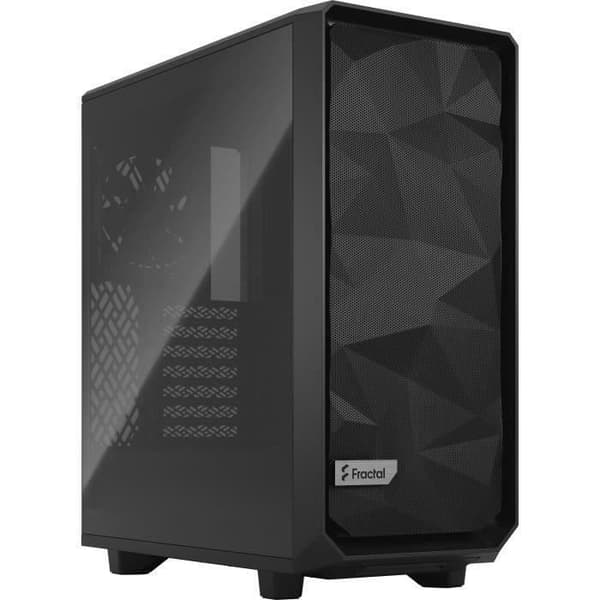 FRACTAL DESIGN - PC Meshify 2 Compact-kabinet Sort hærdet glaspanel Lys farvetone