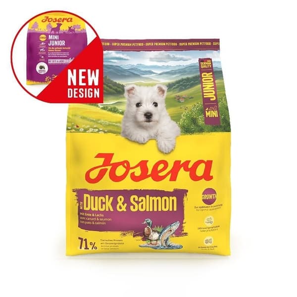 JOSERA Mini Junior And & Laks - tørfoder til hunde - 900 g