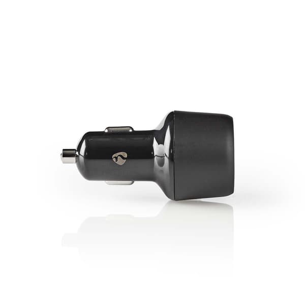 Nedis CCQC600ABK Biloplader 3.0 A 2x USB (QC 3.0) Sort