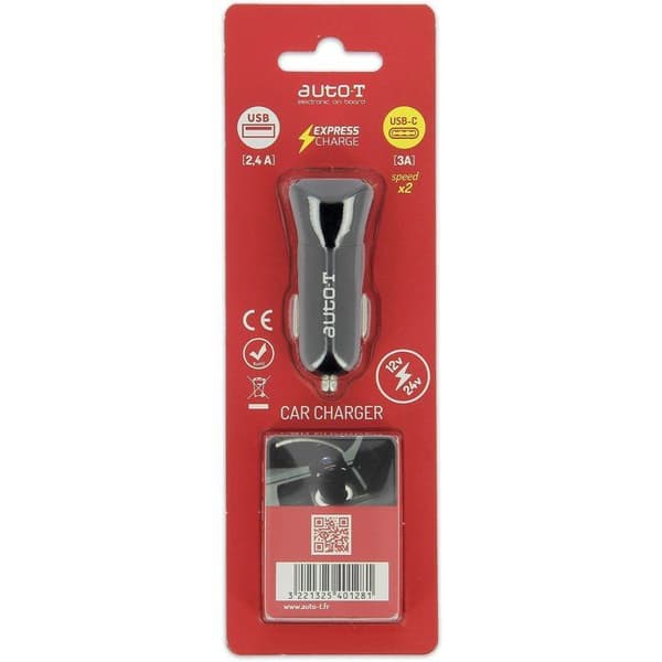 Uttag - AUTO T - 540128 - 12/24 V - USB - USB-C