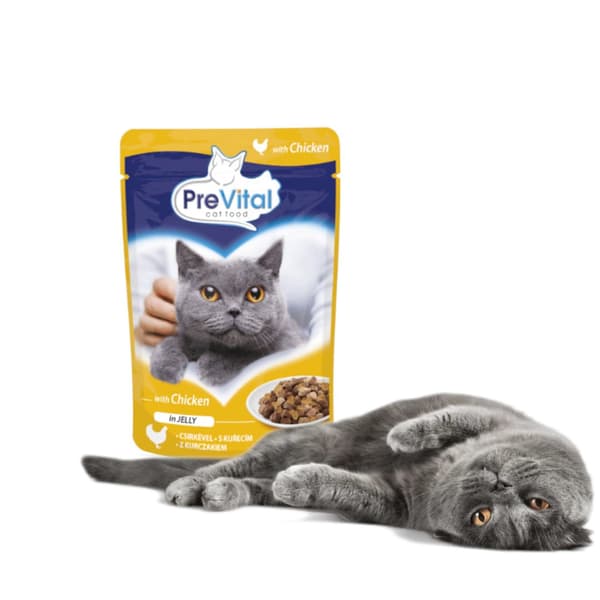 PREVITAL Kylling i gelé - vådfoder til katte - 100 g