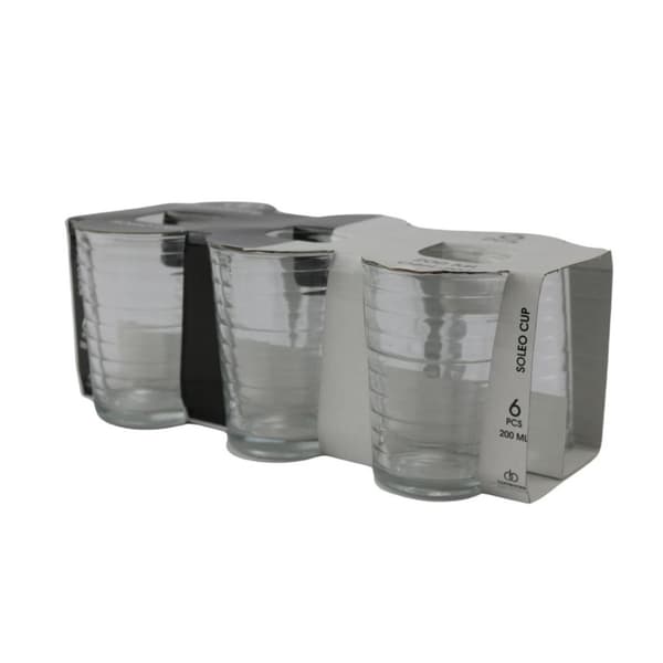 Soleo dricksglas 200 ml 3 delar transparenta