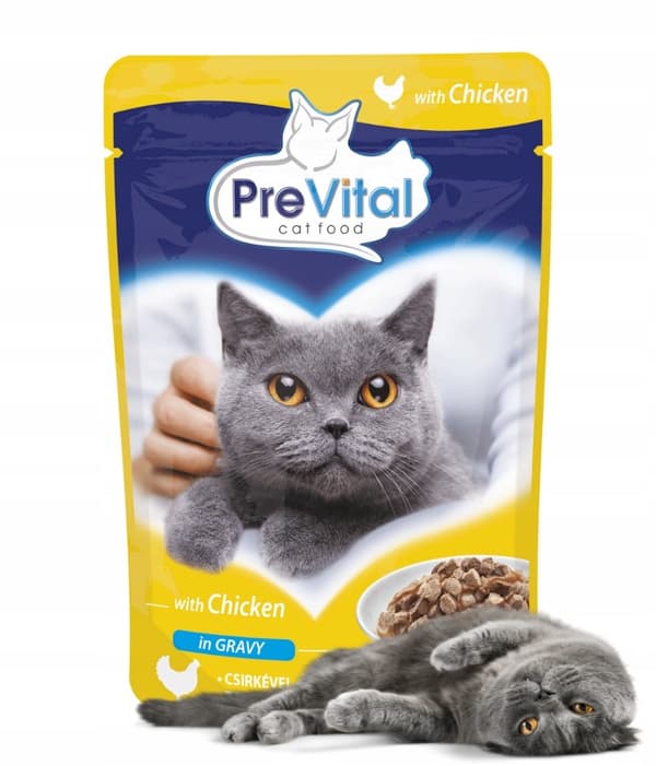 PREVITAL Kylling i sovs - vådfoder til katte - 100 g