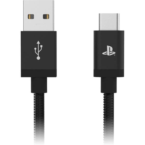 Hori USB-A til USB-C opladningskabel - PlayStation til PS5 DualSense Controller - 5V/3A - 3 meter lang - Sort