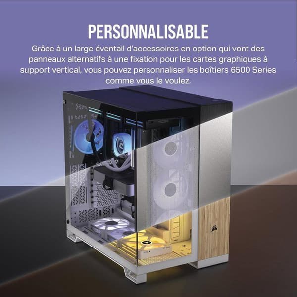 PC-chassi - CORSAIR - 6500D Airflow Dual Chamber Super Mid-Tower - Vit