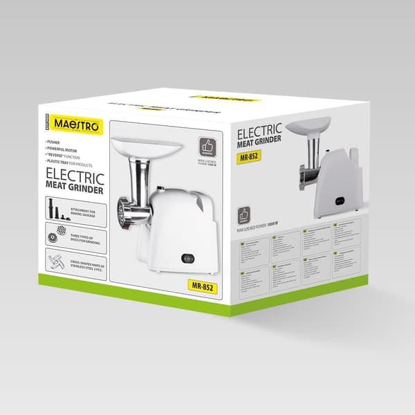 MAESTRO MR-852 Köttkvarn 1000 W Vit