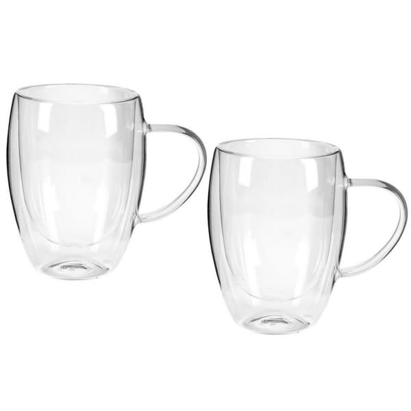 Dobbeltvæggede teglas 300 ml 2 stk. transparente