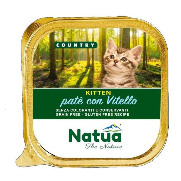 NATUA Country Kitten Kalvmat - våtfoder för katter - 100 g