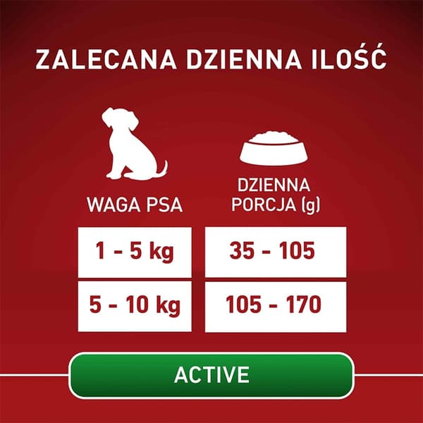 PURINA One Mini/Small Active Rig på kylling med ris - tørfoder til hunde - 800 g