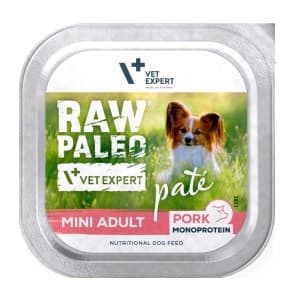 VETEXPERT Raw Paleo Pâte Mini Adult Pork - vådfoder til hunde - 150 g