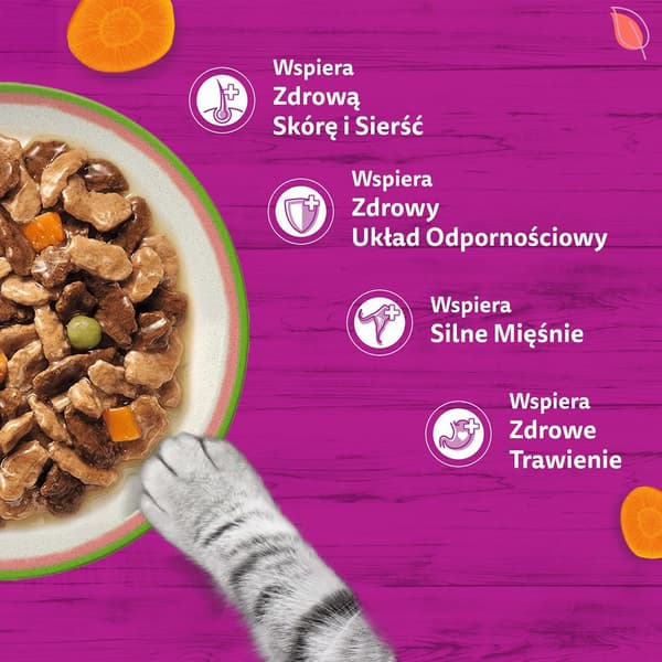 WHISKAS Tasty Mix Kockens Utbud i Sås – våtfoder för katter – 40x85g