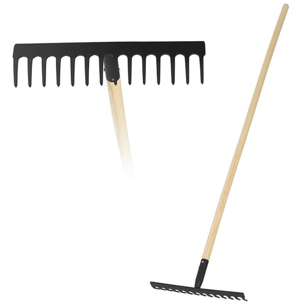 Pro Haverive med Træskaft 142 cm Sort/Træ