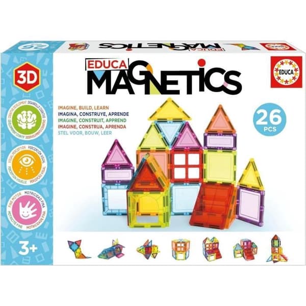 Magnetisk byggespil - EDUCA - Educa Magnetics 26 dele