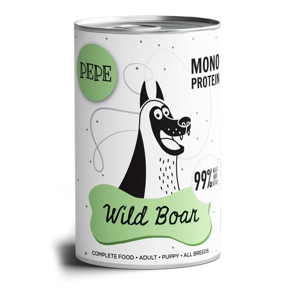 PET PAKA Pepe Wild Boar - vådfoder til hunde - 400 g