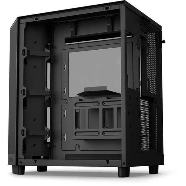 Midi-tower-chassi - NZXT - H6 Flow - Dubbelkammarchassi - Svart - 5 fläktar ingår