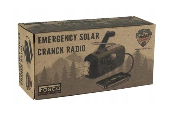 Fosco Outdoormen Rediger nødradio. Solar-Dynamo