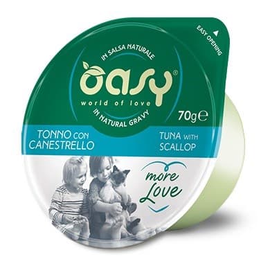 OASY More Love Tonfisk med pilgrimsmussla - våtfoder för katter - 70 g