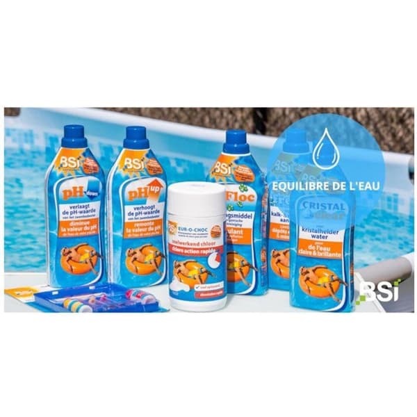 Refill til poolvandstester - BSI - pH- og klortester - Refillsæt - Analyse af pool- og spavand - Vandkvalitetskontrol