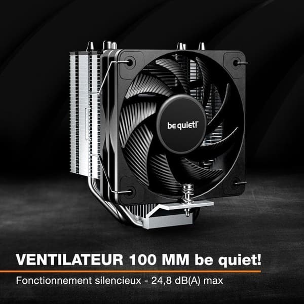 Be Quiet! PURE ROCK PRO 3 Slim - CPU-køler - 100 mm blæsere