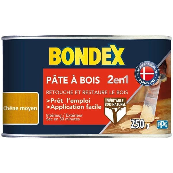 2-i-1 spackel för medelstor ekträ - BONDEX - 250 g