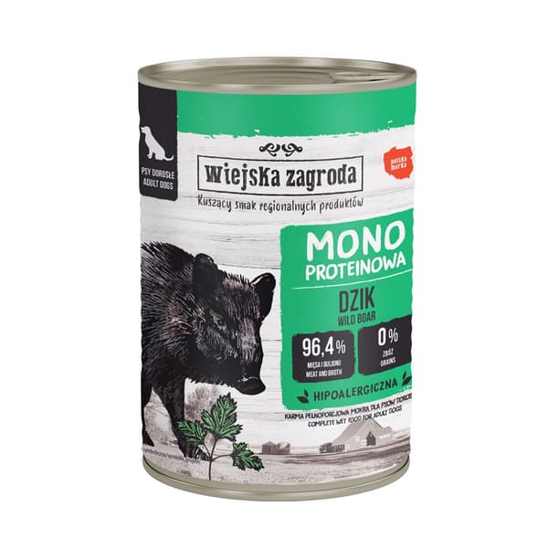 Rural Farm Monoprotein Vildsvin - vådfoder til hunde - 400 g