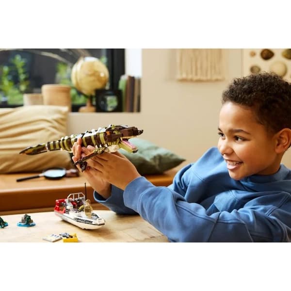 LEGO 76974 Mosasaurus-tehtävävene -rakennuslelu - 858 palaa