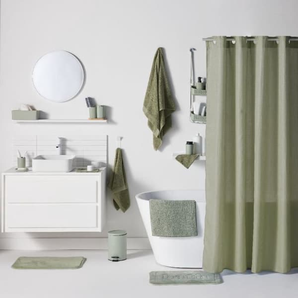 Ultraabsorberende bademåtte - TODAY - UTILITY - 40 x 60 cm - Grøn