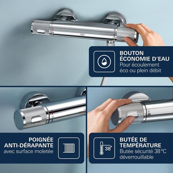 GROHE - Termostatblandare för badkar/dusch 1/2