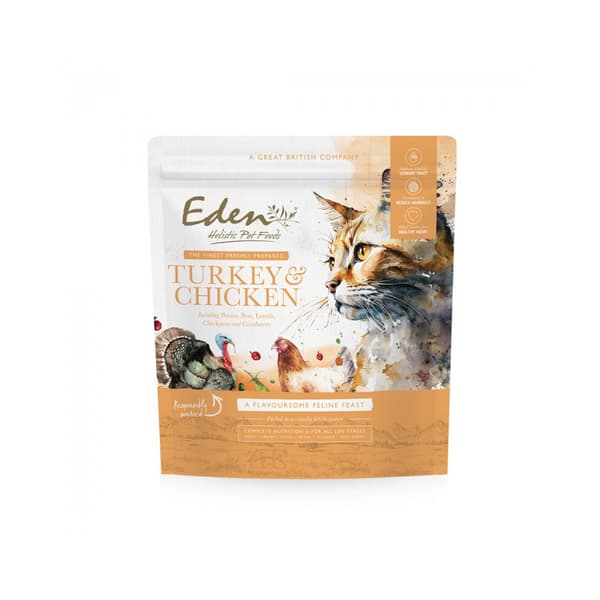 EDEN Kalkon & Kyckling - torrfoder för katter - 1,5 kg
