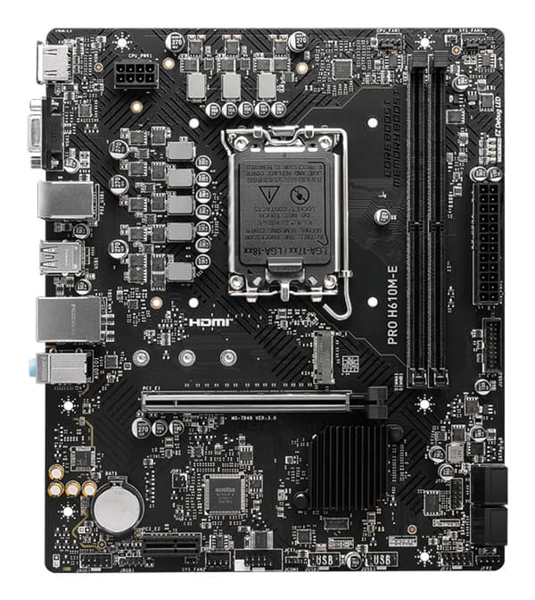 MSI PRO H610M-E moderkort Intel H610 LGA 1700 micro ATX