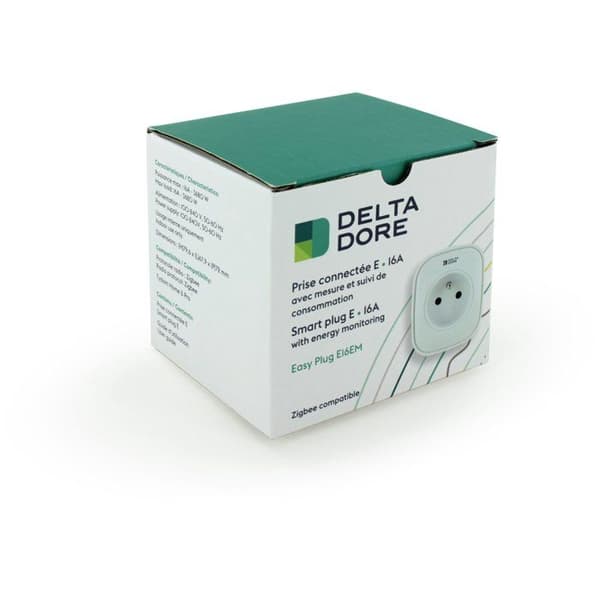 Stikkontakt - DELTA DORE - Nem stikkontakt - E16EM - 16A - Hvid