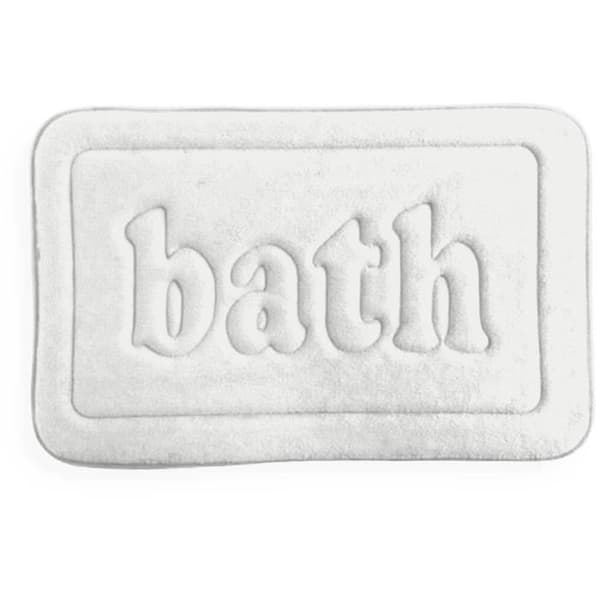 Badrumsmatta i minnesskum - TODAY - UTILITY - 40 x 60 cm - Vit