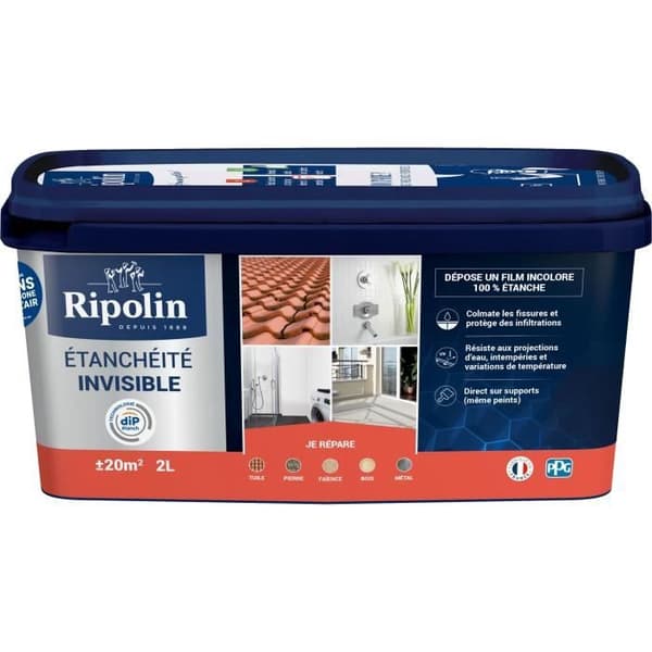 Multi-support anti-infiltration - RIPOLIN - 397642 - Usynlig - 2 L
