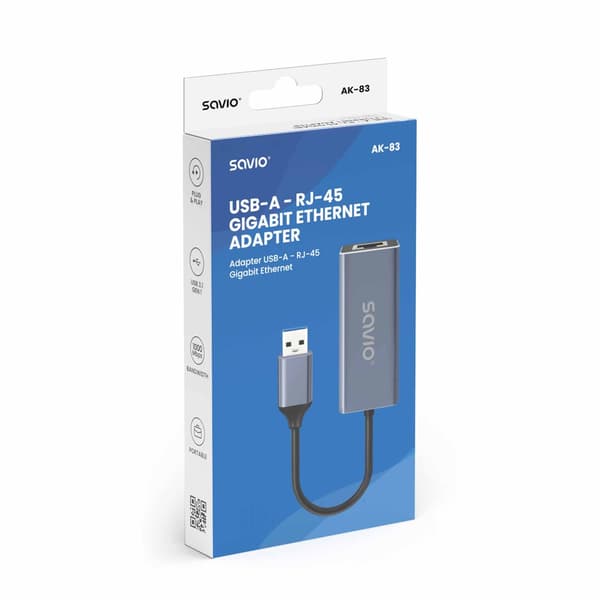 Savio AK-83 gränssnittskort/adapter RJ-45