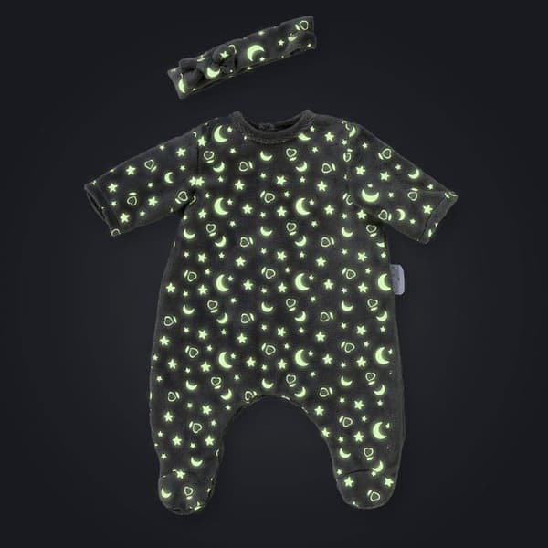 Pyjamas - Corolle - Lyser i mørket - 30 cm - Blød - Fosforescerende