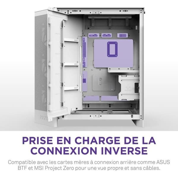 Midi-tower-chassi - NZXT - H9 Flow - Dubbelkammarchassi - Mesh-paneler - Härdat glas