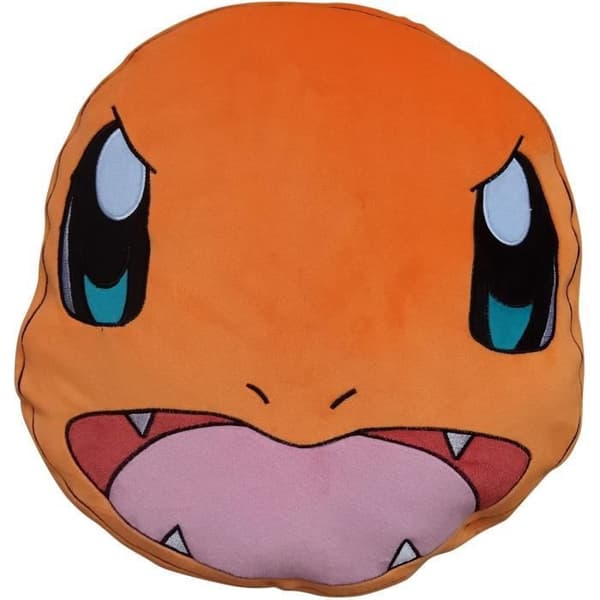 Premium 3D-kudde - POKEMON - Charmander-ansikte - Mikrofiber - 40 cm