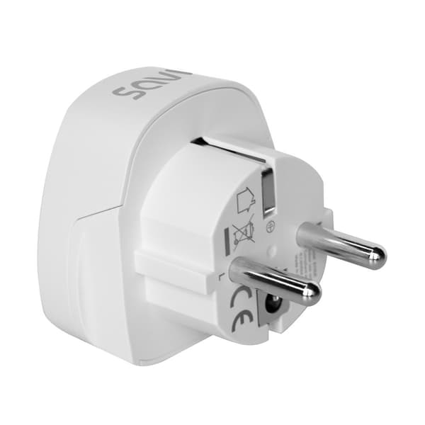 SAVIO AP-01 Rejseadapter, US-stik – EU-stik