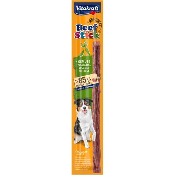 VITAKRAFT Nötköttsstick Grönsaker - hundgodis - 12g